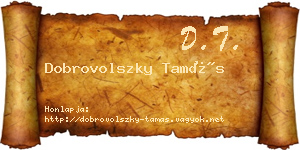 Dobrovolszky Tamás névjegykártya