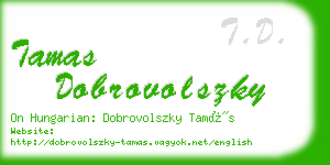 tamas dobrovolszky business card